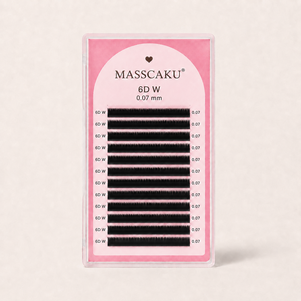 Masscaku 6D w – Pestañas premade 0,07