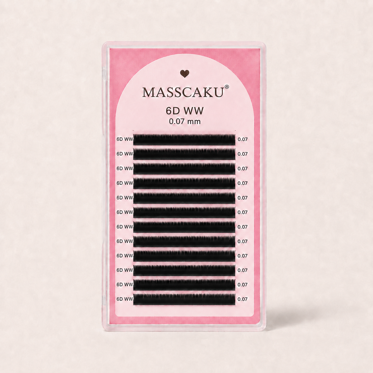 Masscaku 6D WW Pestañas premade 0,07